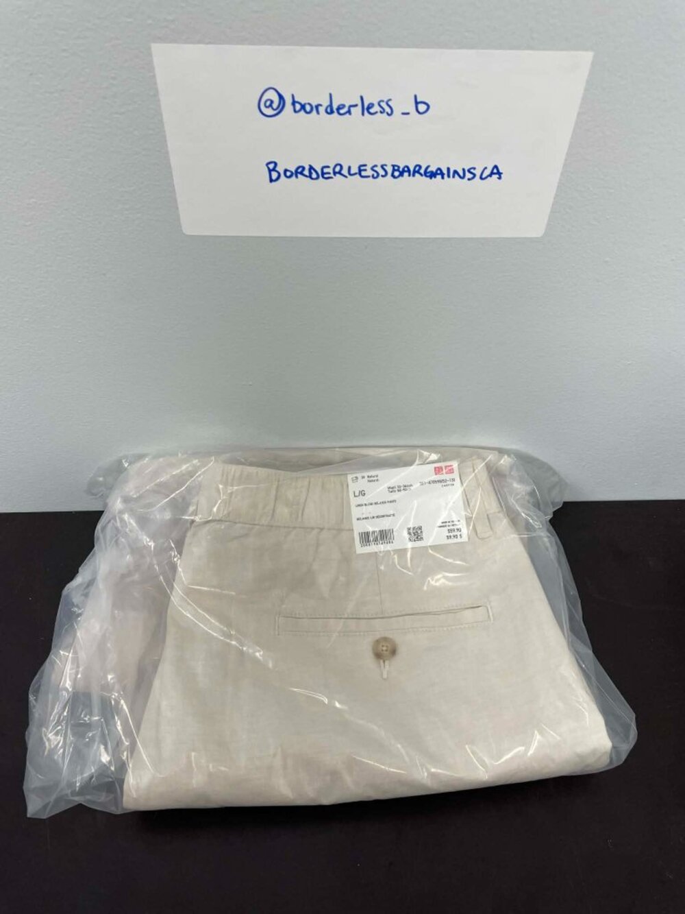 Men's Uniqlo Linen Blend Relaxed Pants (Natural)